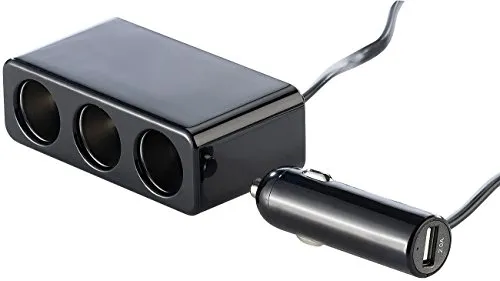revolt 12Volt Verteiler: 4-Fach Kfz-Verteiler mit 3X 12-/24-V- und 1x5-V-USB-Buchse, 72W (12 V Steckdosen, Stecker Zigarettenanzünder, Apple iPhone Ladekabel)