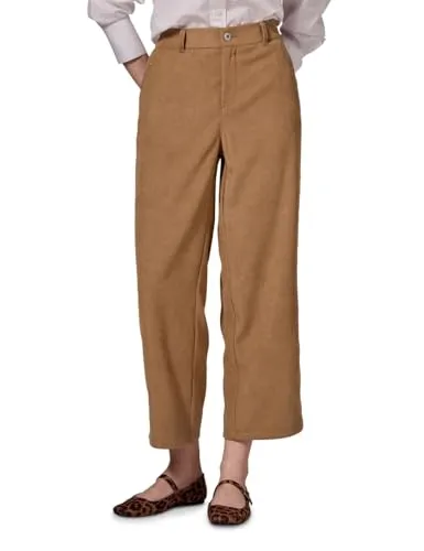 Culotte STREET ONE STUDIO Damen High Waist, Größe 46, creamy braun - Stoffhosen für Damen mit High Waist und komfortablem Schnitt. Die Culotte bietet seitliche Taschen mit stylischen Nieten-Details und sorgt für einen lässigen Look.