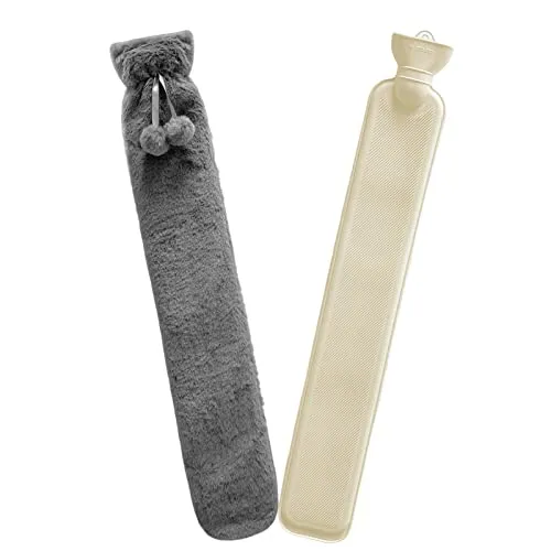 Wärmflasche Jsdoin Jsdoin Extra Lange Heißwasserflasche mit Super Weichem Fleece Gemütliche Abdeckung 72CM Große Heißwasserflasche Hand Füße Wärmer, Nacken und Schultern Schmerzlinderung
