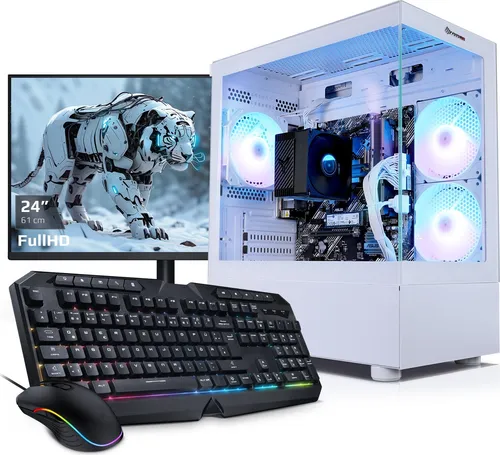 Kiebel Online Gamer PC-Komplettsystem - PC-Systeme mit AMD Ryzen 5 5600GT, 16 GB RAM und 1000 GB SSD. Ideal für Gaming mit RGB-Beleuchtung und WLAN. Perfekt für anspruchsvolle Gamer!