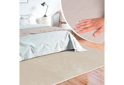 Merinos Teppich LOFT, Beige, 160 x 220 cm - Pflegeleichter Kurzflor-Teppich - Der rutschhemmende Maschinenwebteppich LOFT in Beige von merinos mit 19 mm Höhe ist ideal für jeden Raum und sorgt für ein gemütliches Ambiente.