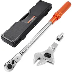 VEVOR Click-Drehmomentschlüssel-Satz, 1/2-Zoll-Antrieb - Drehmomentschlüssel für präzise Autoreparaturen, mit einer Genauigkeit von ±2 % und 72-Zahn-Ratsche für einfache Bedienung in engen Räumen.