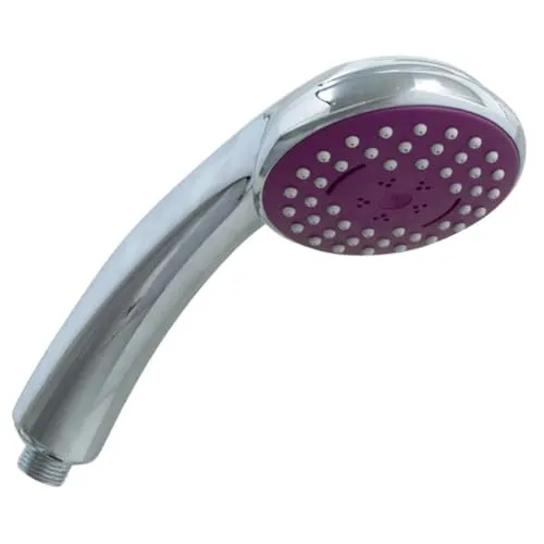 Schläfer | 1305100 Duschkopf Handbrause, Universal Handbrause Violette, 3-strahligt, Antikalk-Duschbrause, Chrome, MADE IN GERMANY, Brausekopf Silber, Wassersparen, Regendusche und Massage Funktion