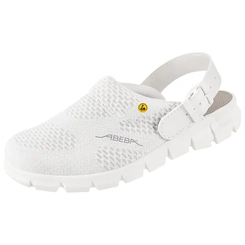 Abeba ESD-Clog Dynamic 37329, 37, weiß - Leichte Berufsschuhe - Clogs für Damen und Herren, ESD-gerecht und atmungsaktiv. Mit verstellbarem Fersenriemen und rutschhemmender Laufsohle für optimalen Komfort bei der Arbeit.