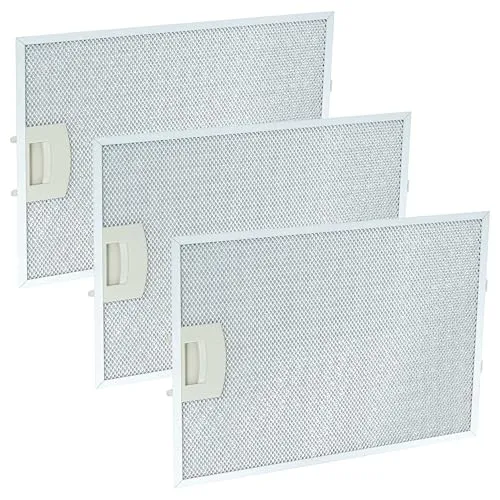 vhbw 3x Filter Metallfettfilter Dauerfilter kompatibel mit Neff D79E34N0/01, D79M23N0/01, D79M24N0GB/01, D79M35N0/01 Dunstabzugshaube, Metall