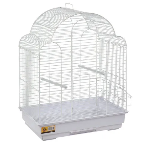 Flamingo Vogelkäfig Sittichkäfig Bali weiß - Vogelkäfige, eleganter weißer Käfig mit großzügigem Platz für Sittiche und andere Vögel, ideal für ein komfortables Zuhause.