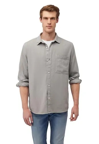 Mavi Herren Long Sleeve Shirt, wild Dove, S - Herrenhemden aus hochwertigen Materialien für ein weiches Hautgefühl und hohen Tragekomfort. Zeitloses Basic, ideal für Freizeit und Büro, vielseitig kombinierbar mit Jeans oder Shorts.