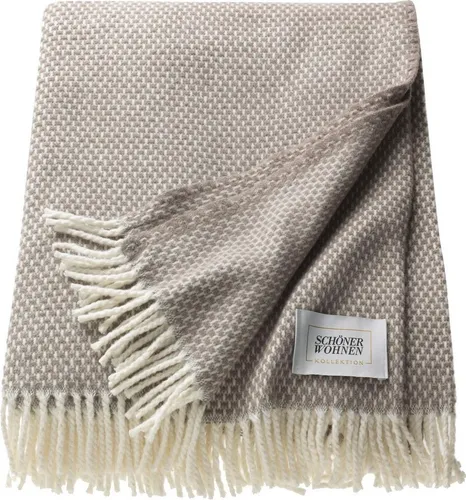 SCHÖNER WOHNEN-Kollektion Wohndecke Zen - Bettdecken in sand mit Fransen, aus 50% Baumwolle und 50% Polyacryl für ultimativen Komfort und Wärme. Ideal für gemütliche Abende.