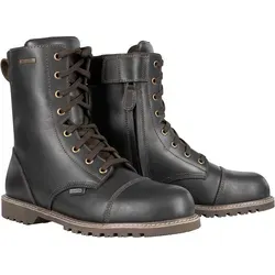 Oxford Merton 2.0 - Wasserdichte Motorradstiefel in Dunkelbraun, 46 EU - Hochwertige Motorradstiefel mit wasserdichter Membrane, PU-verstärkten Kappen und optimaler Passform durch Reißverschluss und Schnürsystem. Ideal für Sicherheit und Komfort bei jedem Wetter.