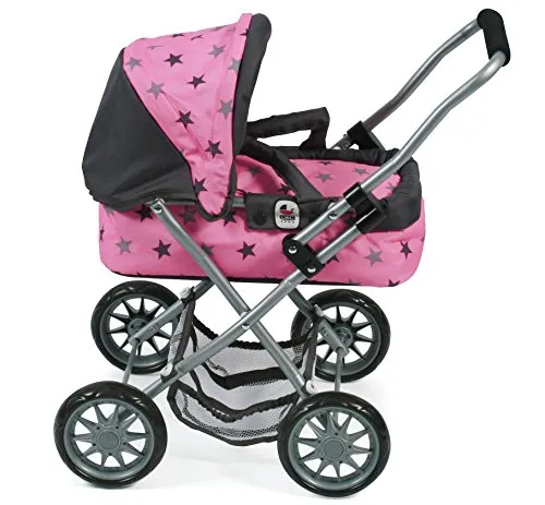 CHIC2000 Puppenwagen 555 83 Mini-Kuschelwagen SMARTY, Sternchen Grau
