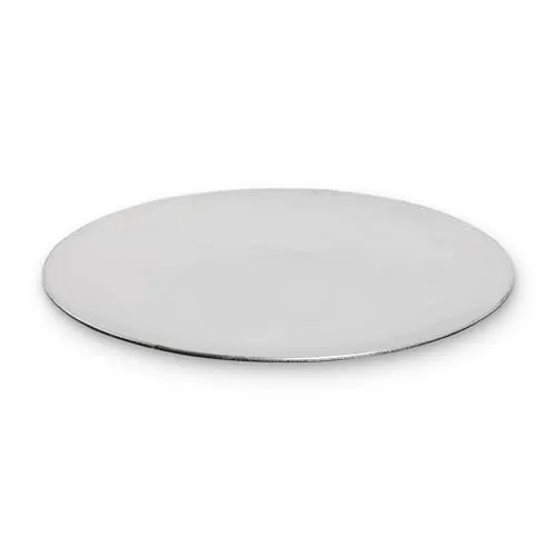 Deko-Teller 28 cm in Silber - Flacher Teller als Tischdeko Kerzenteller