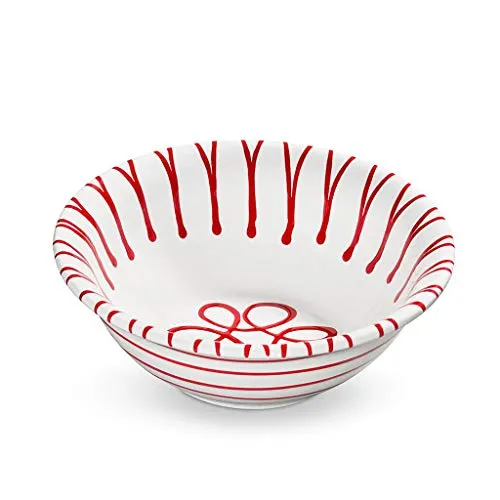 GMUNDNER KERAMIK Rotgeflammt Salatschüssel Füllmenge : 0.5 Liter Rotgeflammt Geschirr, handgemacht in Österreich