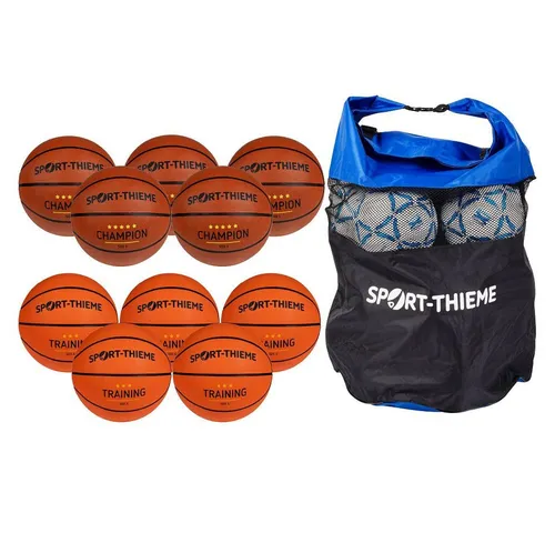 Sport-Thieme Basketball Basketbälle-Set Jugend, 10 Basketbälle im Ballsack - Ideal für Kinder und Jugendliche: Das Sport-Thieme Basketbälle-Set