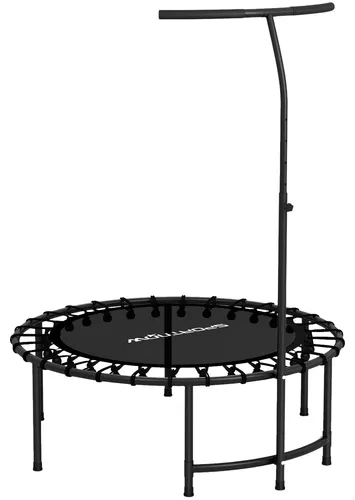 Rebounder-Trampolin mit verstellbarem Griff – Schwarz