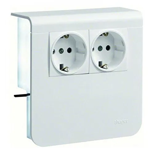 Hager Tehalit SL20080 Geräteträger mit 2 Schukosteckdosen von Hager