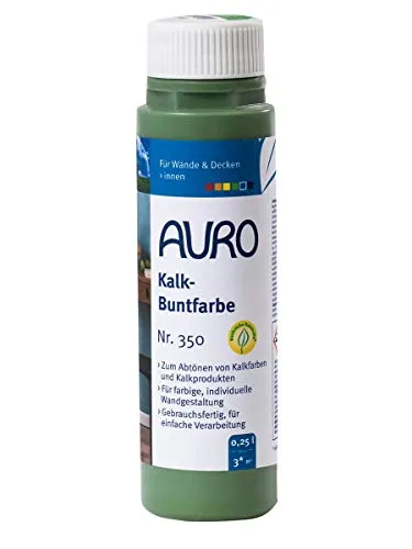 AURO Kalk-Buntfarbe Grün 0,25 L