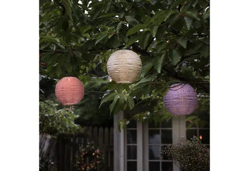 Lights4fun LED Laterne 3er Set Tyvek Solar Lampions pastell - Vielseitiges 3er Set mit pastellfarbenen Solar-Laternen für stimmungsvolle Beleuchtung im Freien. Ideal für Gartenpartys und entspannende Abende.