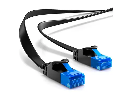 deleyCON deleyCON 7,5m CAT6 flaches Patchkabel Flachkabel Netzwerkkabel LAN LAN-Kabel