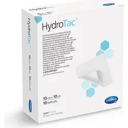 Hydrotac Schaumverband 10x10 cm steril - 10 St - Sterile Schaumverbände, ideal für die Wundversorgung, bieten eine hohe Saugfähigkeit und fördern die Heilung. Perfekt für den Einsatz zu Hause oder in der Praxis.
