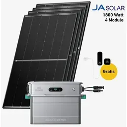 Watt Bifazial Komplettset mit Zendure Solarflow 800 Pro 2 - Effizientes Balkonkraftwerk mit 4 bifazialen Solarmodulen (1800 W) und leistungsstarkem Stromspeicher. Ideal für nachhaltige Energiegewinnung und intelligente Steuerung per App.