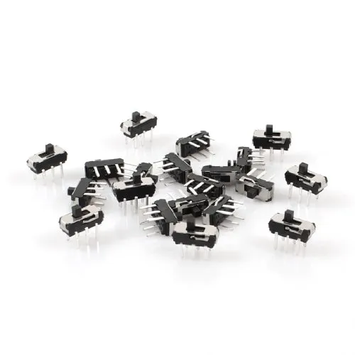sourcing map 20 PCS On/Off/On DPDT 2P2T 6 Pin Vertical Dip Slide Schalter 9 x 4 x 3,5 mm de