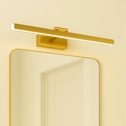 Licht-Erlebnisse LED Bilderleuchte VANESSA 1x8W - Elegante Bilderleuchte aus Messing, ideal für Kunstwerke. Der verstellbare Schirm bietet perfektes Licht und wertet jeden Raum auf – perfekt für Treppenhäuser oder über dem Badezimmerspiegel.