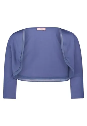 Vera Mont Damen Bolero-Jacke figurbetont Blue Stone, Größe 46 - Eleganter Bolero für Damen in figurbetonter Passform, ideal für festliche Anlässe. Langarm und in stilvollem Uni-Design.