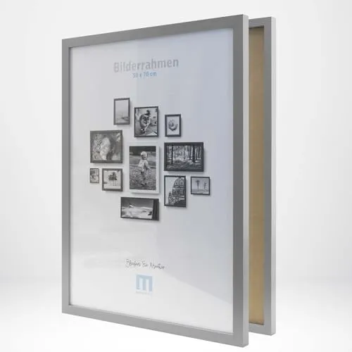 Zeitloser MDF Bilderrahmen grau für 50x70 cm Fotos in grau von M MERCEO
