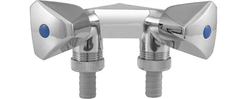 JS Doppelventil Geräteventil 1/2 Zoll verchromt
