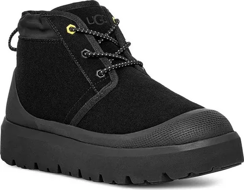 UGG Neumel Weather Hybrid Stiefel Schwarz EU 43 - Wetterfeste Stiefeletten aus hochwertigem, wasserdichtem Wildleder, ideal für kalte Tage bis -20ºC. Mit UGGplush™ Futter für Komfort und verbesserter Traktion durch Spider Rubber™ Laufsohlen.