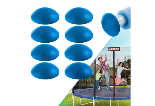 Arebos Zubehör-Set Trampolin Endkappen, 20 mm, 6 oder 8 Stück, Die Pfostenkappen sind für alle anderen Trampolinpfosten Ø20 mm geeignet., (Set, 8-tlg., Endkappen), Außenmaß: 50 mm, Innenmaß: 20 mm, Schwarz