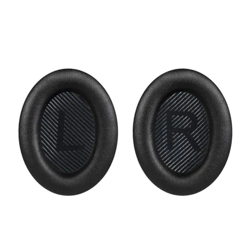 INF Ohrpolster für Bose QC 35 I/II, QC 25, QC 15, QC 2 Kopfhörer Schwarz