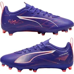 PUMA Unisex Ultra 5 Play FG/AG Fußballschuh, Lapis Lazuli White-Sunset Glow, 44.5 EU - Leichter Fußballschuh mit geprägtem Stützrahmen für Stabilität, perfekt für Spieler mit normaler bis schmaler Passform.