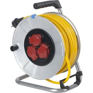 as-Schwabe Kabeltrommel 10344, 40m für außen IP44 in silber von as - Schwabe