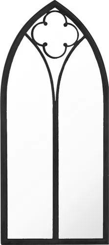 vidaXL Gartenspiegel Schwarz 100x45cm in schwarz von vidaXL