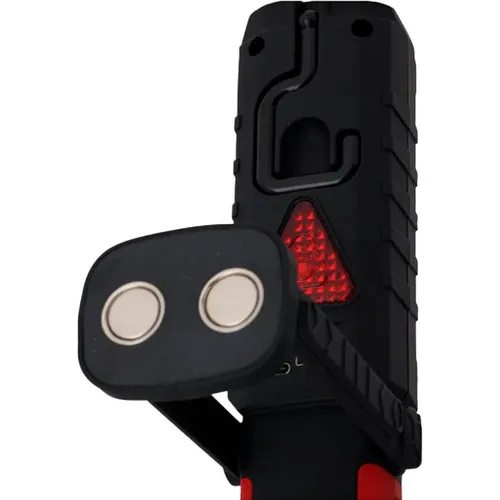 Wiederaufladbare Dualfunktions-led-arbeitsleuchte Mit Haken Und Magnet, Schwarz, 50 X 35 X 215 Mm