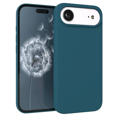 EAZY CASE Premium Silikon Hülle für iPhone Air - Handyhülle, Stoßfest, Schutzhülle mit Kameraschutz, Kratzfester weicher Mikrofaser-Innenfutter, Slim Liquid Silikon Cover Case Bumper - Petrol Blau