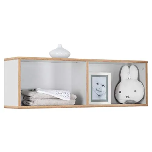 roba Wandregal 'Caro' - Hängeregal für Kinderzimmer - Regale für Baby- & Kleinkinderzimmer, stilvolles Design in lichtgrau, bietet praktischen Stauraum und lässt sich vielseitig nutzen.