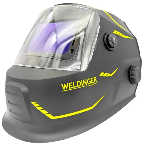 WELDINGER Automatik Schweißhelm AH 800 digital premium - Hochwertiger Schweißhelm mit digitalem Filtermodul und 4 Lichtbogensensoren. Optimaler Schutz bei Schweißarbeiten dank ergonomischem Kopfband und Solarmodul. Ideal für den professionellen Einsatz.