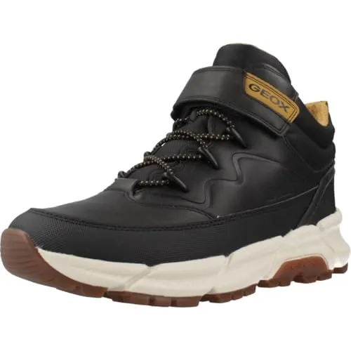 Geox J FLEXYPER Plus Boy Ankle Boot - Atmungsaktiver Wanderschuh für Kinder - Wanderschuhe mit maximaler Wasserundurchlässigkeit und optimalem Kälteschutz, ideal für Abenteuer bei jedem Wetter. Perfekte Stoßdämpfung für sicheren Halt und Komfort.
