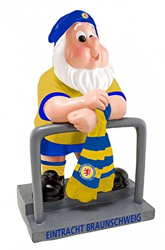 Eintracht Braunschweig Gartenzwerg Südkurve - 16 cm Grün - Gartenzwerg aus Polyresin, ideal für Fans von Eintracht Braunschweig, bringt sportlichen Charme in Ihren Garten.