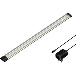 ledscom.de LED Unterbau-Leuchte SIRIS mit Netzteil, flach, 50cm, 655lm, weiß