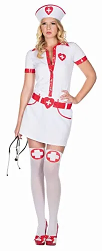 Rubie ́s Arzt-Kostüm OP-Krankenschwester - Kostüme für Fasching und Halloween, sexy Design mit Kleid, Gürtel und Schwesternhaube für einen aufregenden Auftritt.