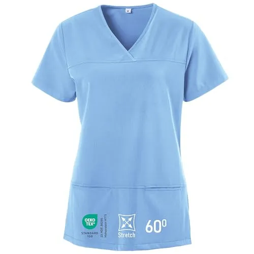 EXNER medizinischer Schlupf-Kasack X-Top, für Damen in Krankenpflege, Altenpflege, Kosmetik, Medizin, blau, Größe L