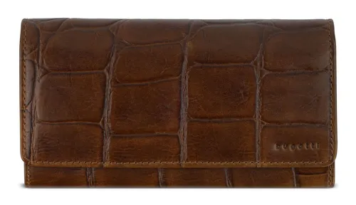 Bugatti Nevio Ladies Long Wallet - Elegante Geldbörse mit RFID-Schutz - Portemonnaies aus hochwertigem Rind- und Ziegenleder in edler Kroko-Optik. Praktische Fächeraufteilung mit 16 Kartenfächern und RFID-Schutz für maximale Sicherheit.