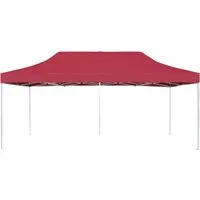 vidaXL Profi-Partyzelt Faltbar Aluminium 6×3 m Weinrot in rot von vidaXL