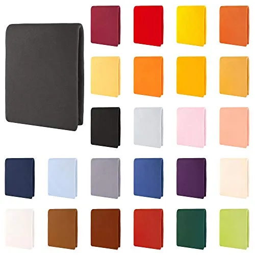 CelinaTex Aqua Wasserbett Boxspringbett Spannbettlaken 90x200-100x220 cm anthrazit Baumwolle Bettlaken Elastan