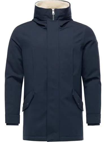 Ragwear Herren Parka Mr Cany YOUMODO Navy Gr. XXL - Sportiver Winterparka mit wasserdichtem Außenmaterial (Wassersäule 15.000 mm) und kuscheligem Kunstfell. Ideal für kalte Tage, bietet er Stil und Funktionalität mit praktischen Taschen und abnehmbaren Rucksackträgern.