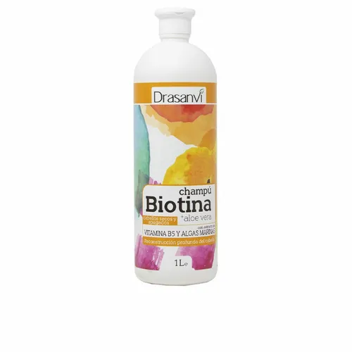 Drasanvi Trockenshampoo mit Biotin und Aloe Vera 1000ml - Haarshampoo für trockenes und glanzloses Haar, mit Biotin und Aloe Vera für intensive Pflege und Feuchtigkeit.