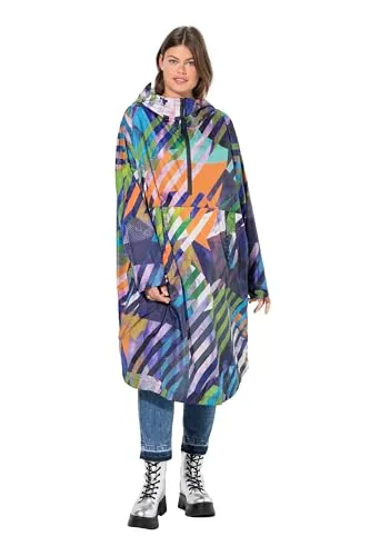 Laurasøn Funktionsjacke Funktions-Regencape Unisex mit Kapuze - Praktisches und stylisches Regencape mit einer Länge von ca. 110 cm, ideal für alle Wetterbedingungen und vielseitig einsetzbar.